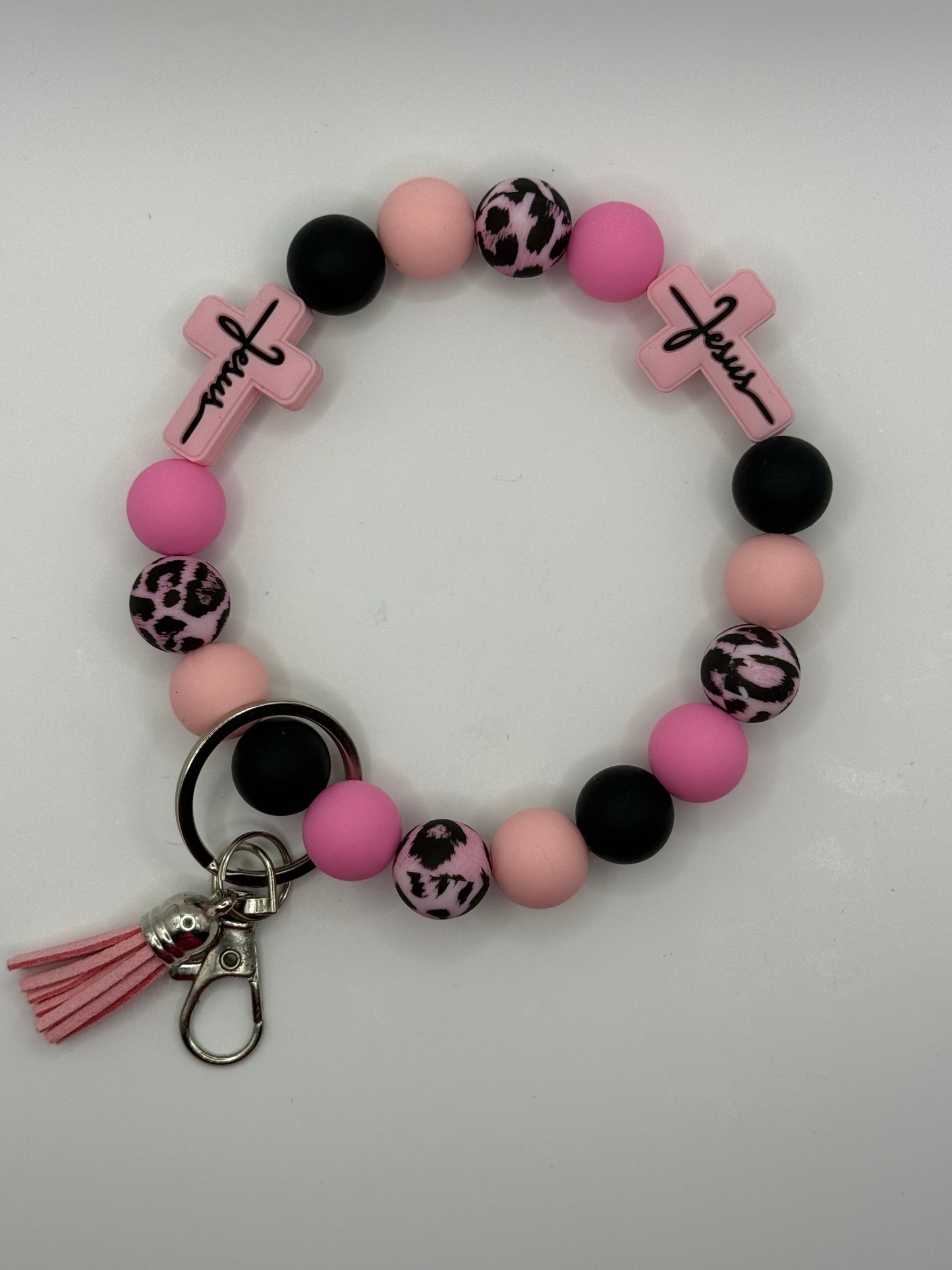 Christian Cross Keychain Silicone Wristlets