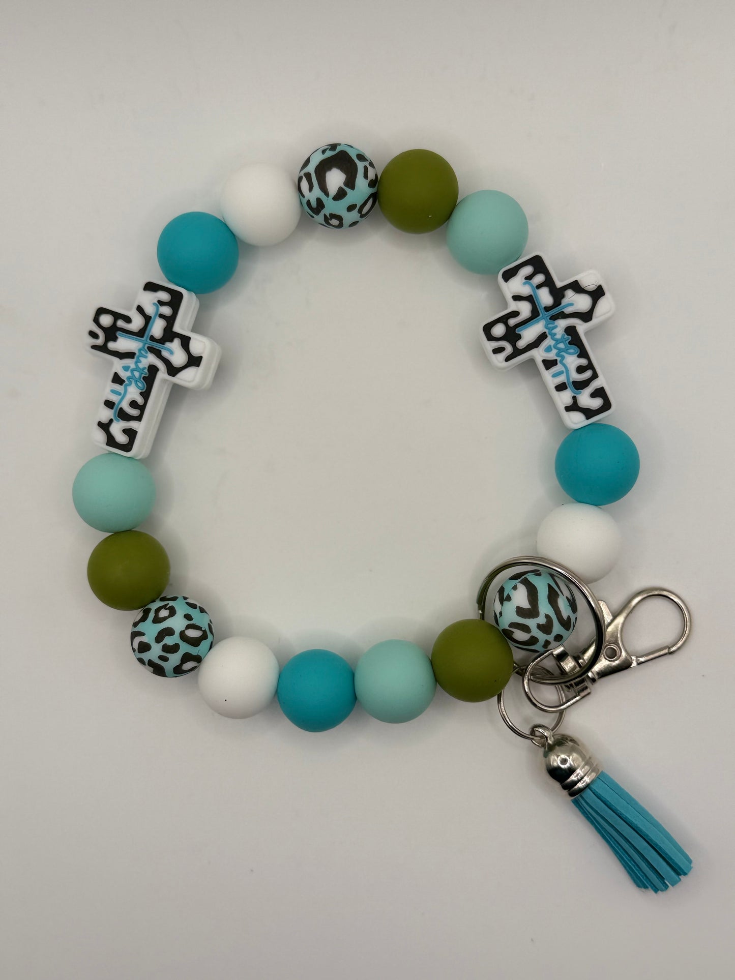 Christian Cross Keychain Silicone Wristlets
